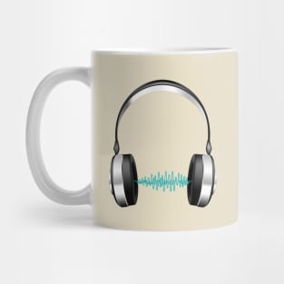 Headphones Audio Waveform Mug